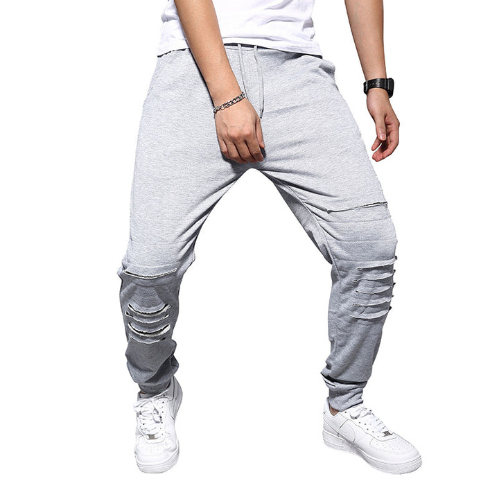 Herren Sportliche Haremshose mit modischen Rissen und komfortablem Schnitt Aliams