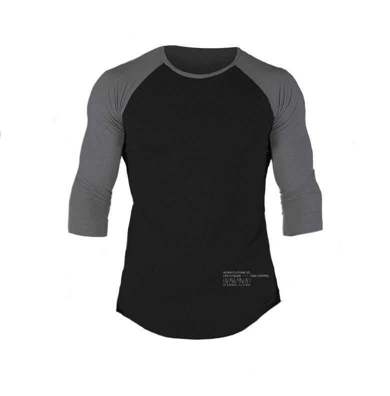 Herren Raglan Langarmshirt mit Rundhalsausschnitt Aliams