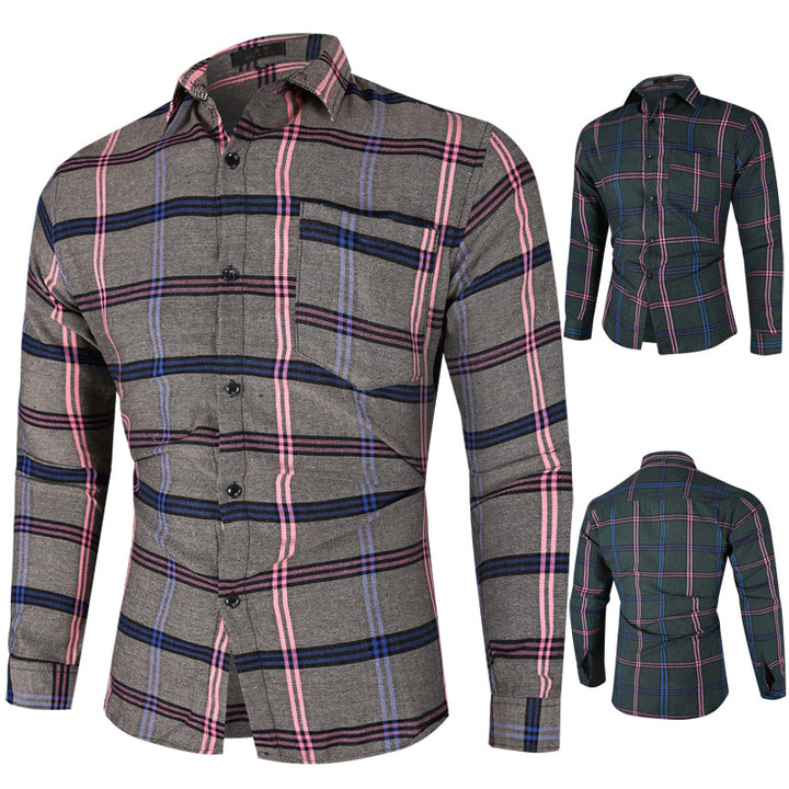 Herren Checkered Flanellhemd Aliams