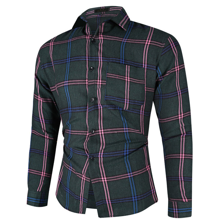 Herren Checkered Flanellhemd Aliams