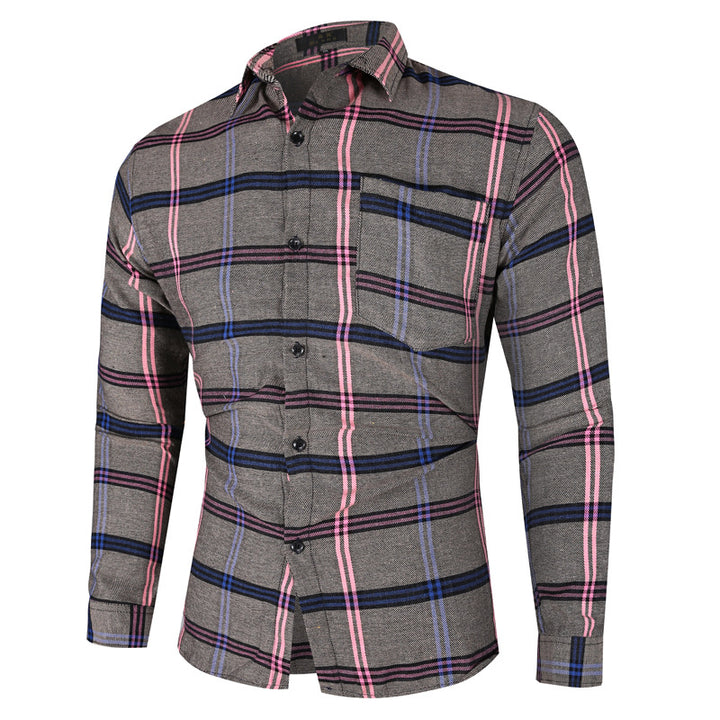 Herren Checkered Flanellhemd Aliams