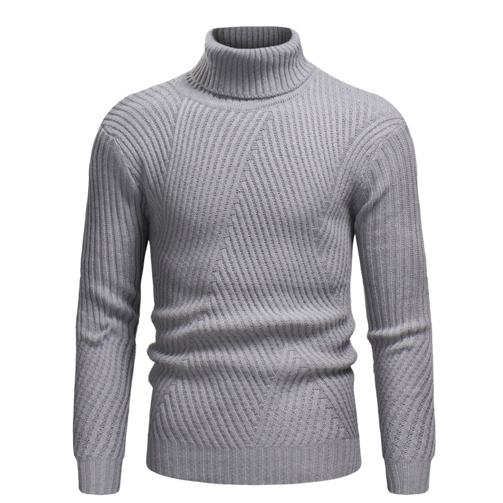 Herren Hochwertiger Rollkragenpullover im strukturierten Design Aliams