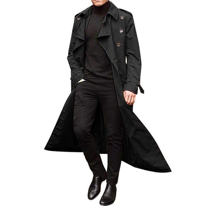 Herren eleganter Trenchcoat mit doppelter Knopfleiste Aliams