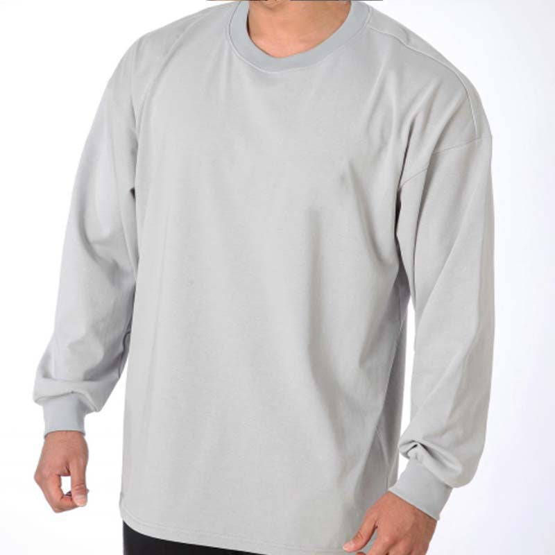 Herren Sportliches Langarm-T-Shirt aus atmungsaktivem Material Aliams