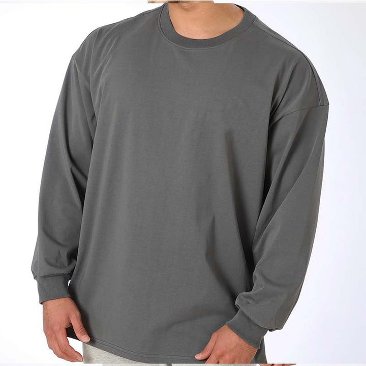 Herren Sportliches Langarm-T-Shirt aus atmungsaktivem Material Aliams