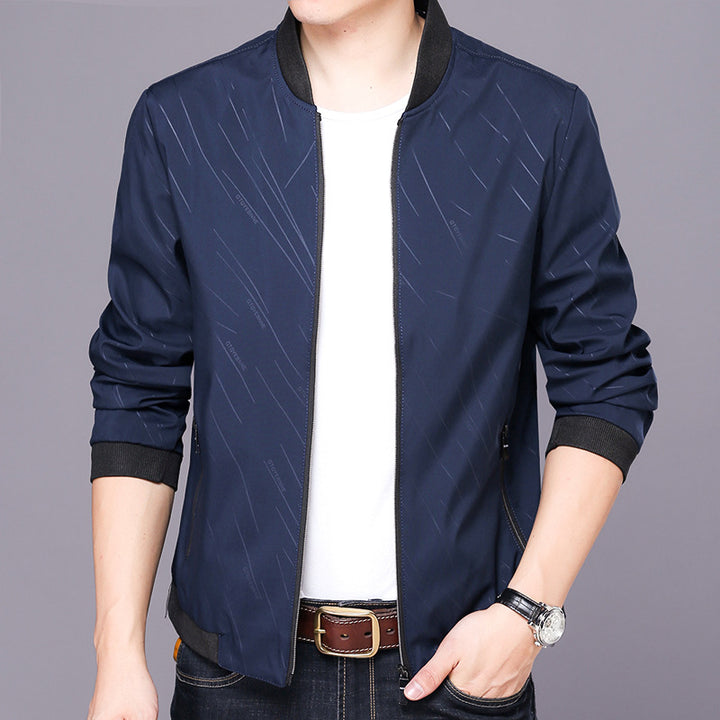 Herren sportliche Jacke mit Funktionsmaterial und gestreiftem Design Aliams