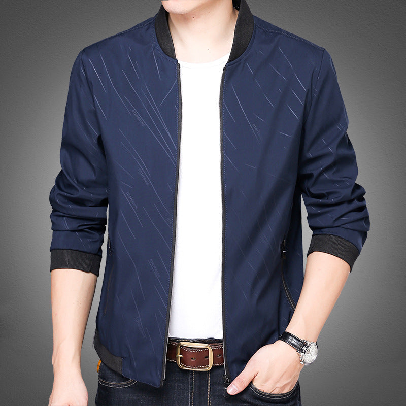 Herren sportliche Jacke mit Funktionsmaterial und gestreiftem Design Aliams