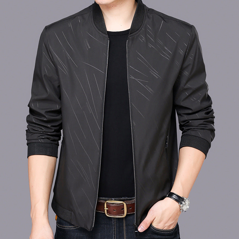 Herren sportliche Jacke mit Funktionsmaterial und gestreiftem Design Aliams