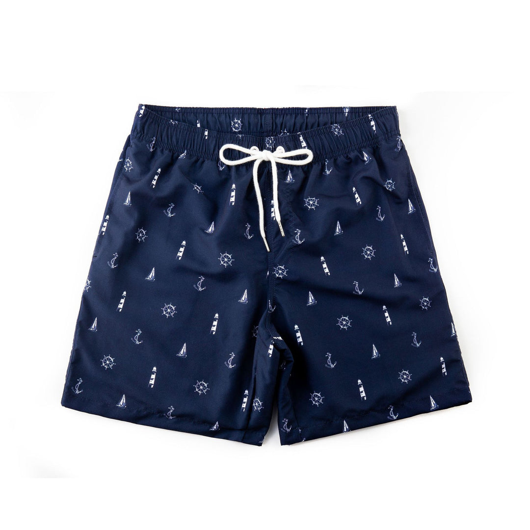 Herren Schwimmshorts mit stylischem Blattmuster Aliams