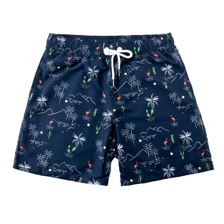 Herren Schwimmshorts mit stylischem Blattmuster Aliams