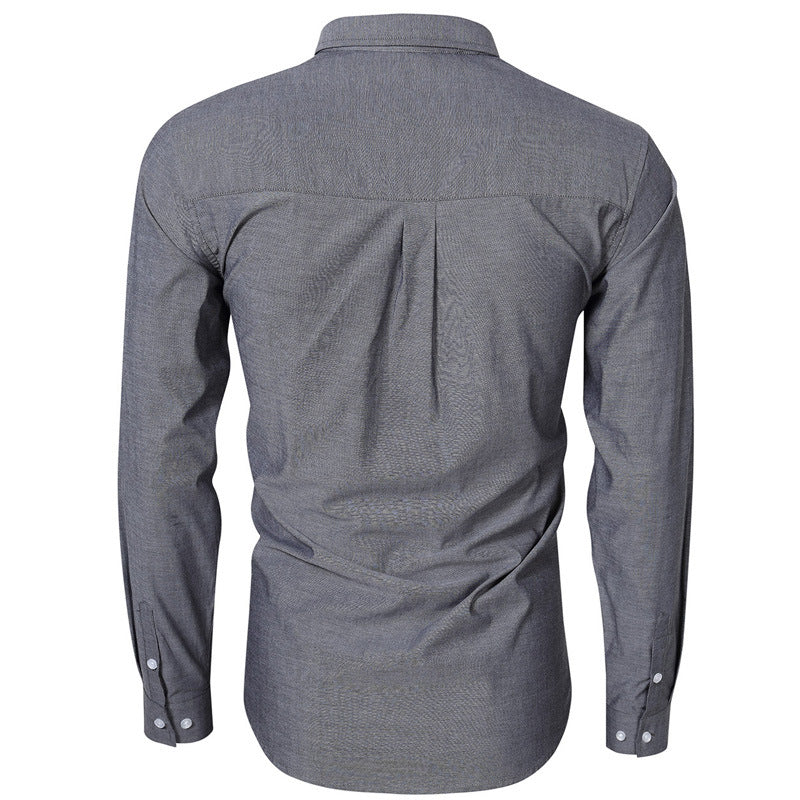 Herren Hemd mit klassischem Button-Down Kragen und Brusttasche Aliams