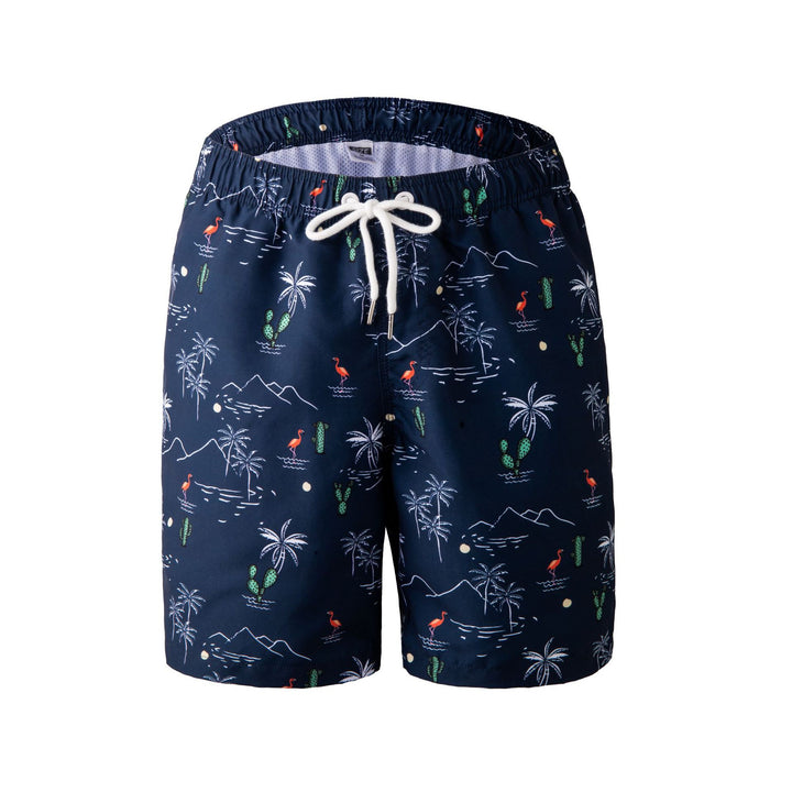 Herren Schwimmshorts mit stylischem Blattmuster Aliams