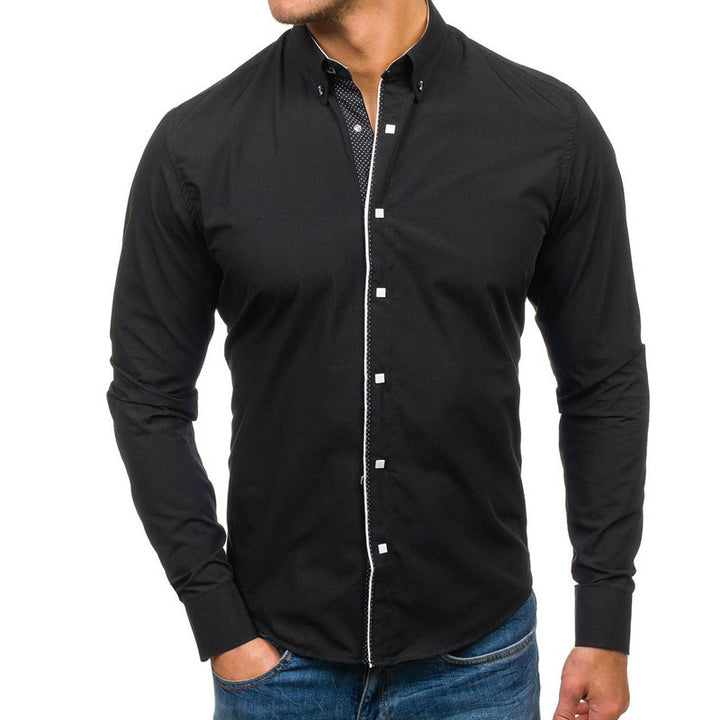 Herren Elegantes Hemd mit modischem Stehkragen Aliams