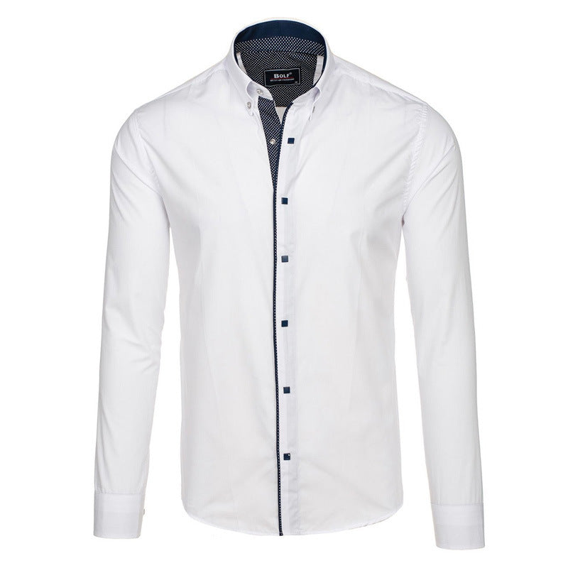 Herren Elegantes Hemd mit modischem Stehkragen Aliams