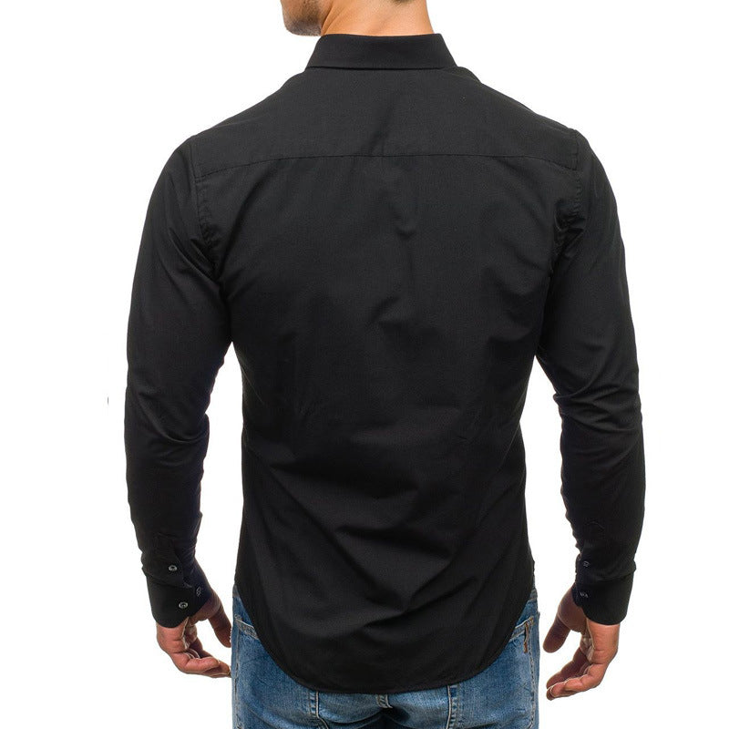 Herren Elegantes Hemd mit modischem Stehkragen Aliams