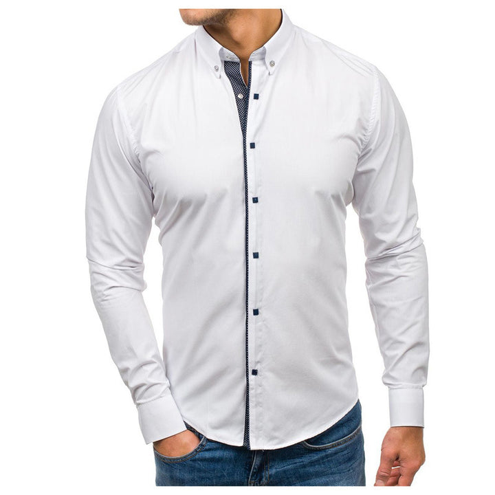 Herren Elegantes Hemd mit modischem Stehkragen Aliams