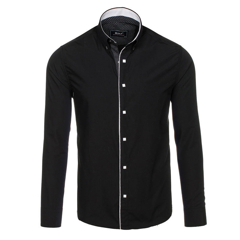 Herren Elegantes Hemd mit modischem Stehkragen Aliams