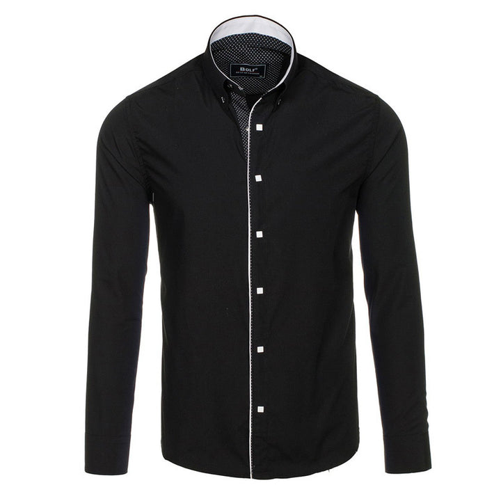 Herren Elegantes Hemd mit modischem Stehkragen Aliams