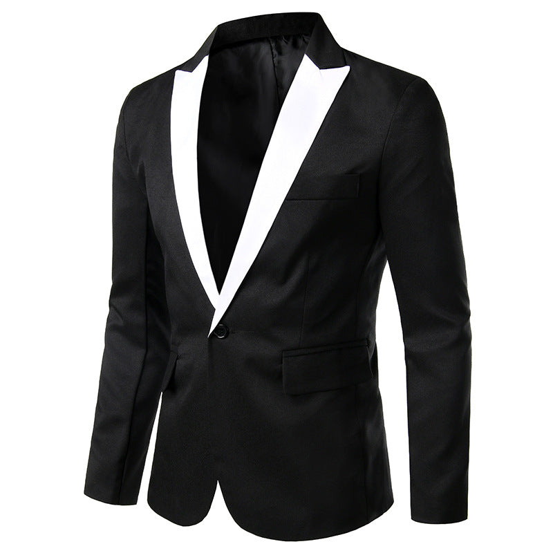 Herren festlicher Smoking Blazer mit schwarzem Revers Aliams