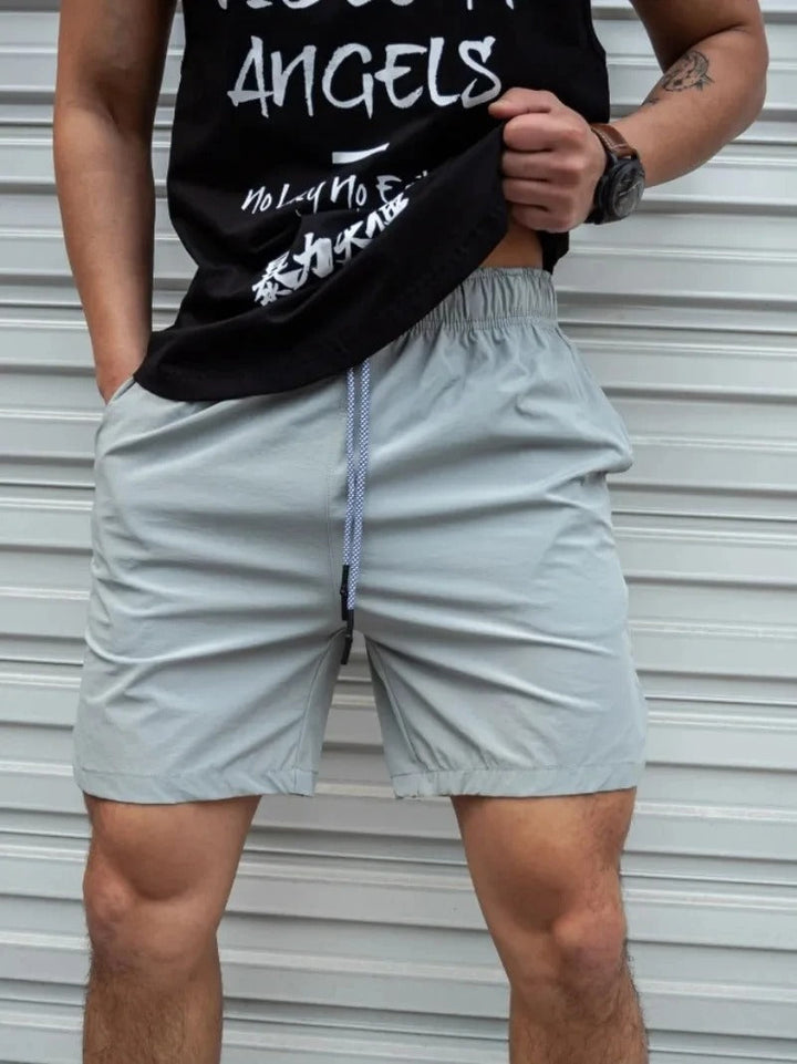 Aliams | Atmungsaktive, Einfarbige Badeshorts für Männer mit Kordel