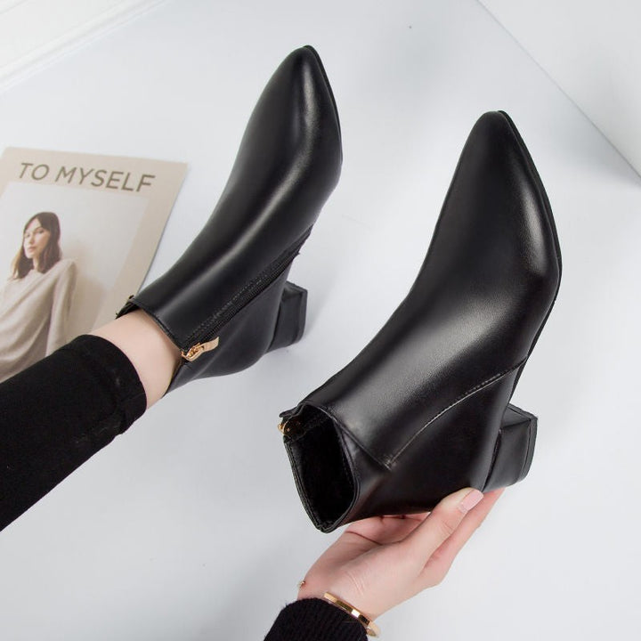Stilvolle Lederstiefeletten Für Damen Herbstmode