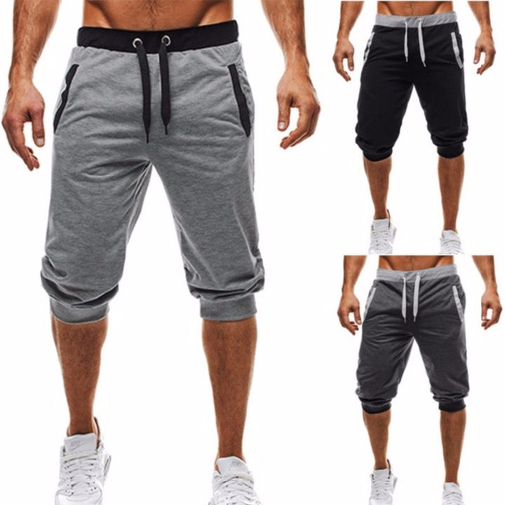 Herren Sport Capris Shorts mit verstellbarem Bund Aliams