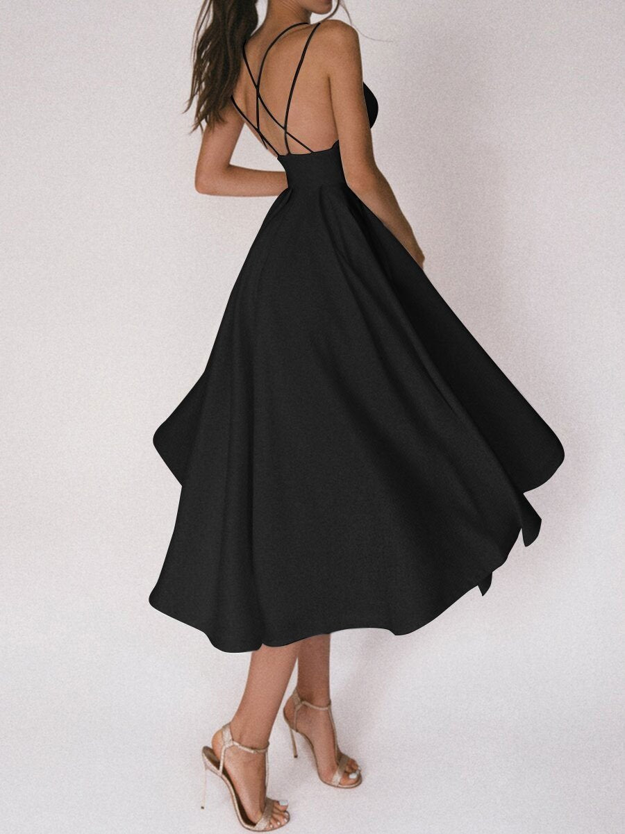 Aliams | Elegantes Midi-Kleid mit Trägern für Damen