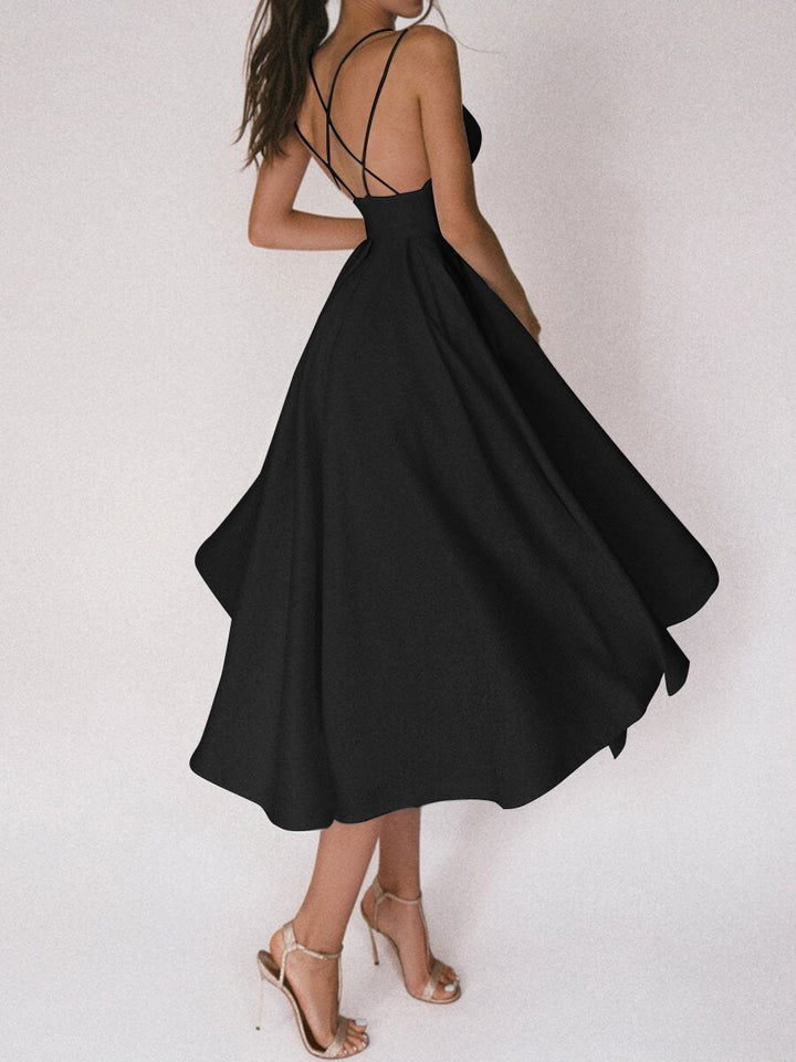 Aliams | Elegantes Midi-Kleid mit Trägern für Damen