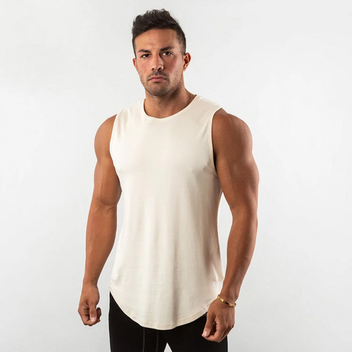 Herren Atmungsaktives Muscleshirt mit Rundhalsausschnitt und ergonomischem Schnitt Aliams