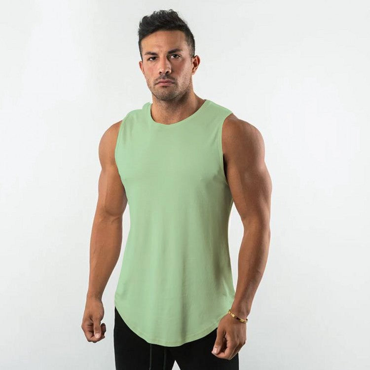 Herren Atmungsaktives Muscleshirt mit Rundhalsausschnitt und ergonomischem Schnitt Aliams