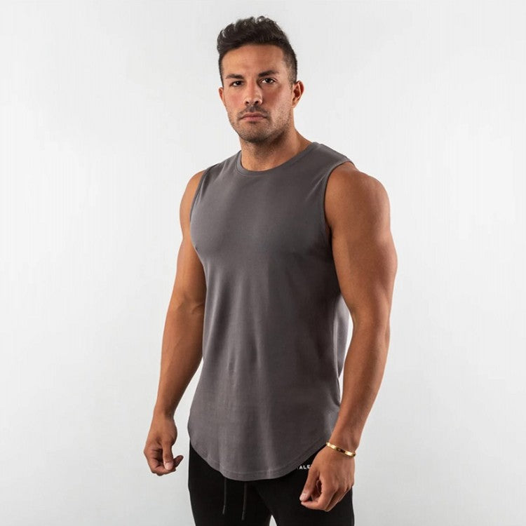 Herren Atmungsaktives Muscleshirt mit Rundhalsausschnitt und ergonomischem Schnitt Aliams