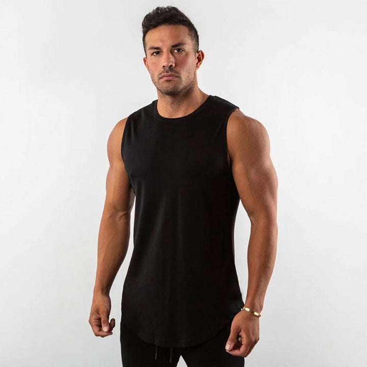 Herren Atmungsaktives Muscleshirt mit Rundhalsausschnitt und ergonomischem Schnitt Aliams