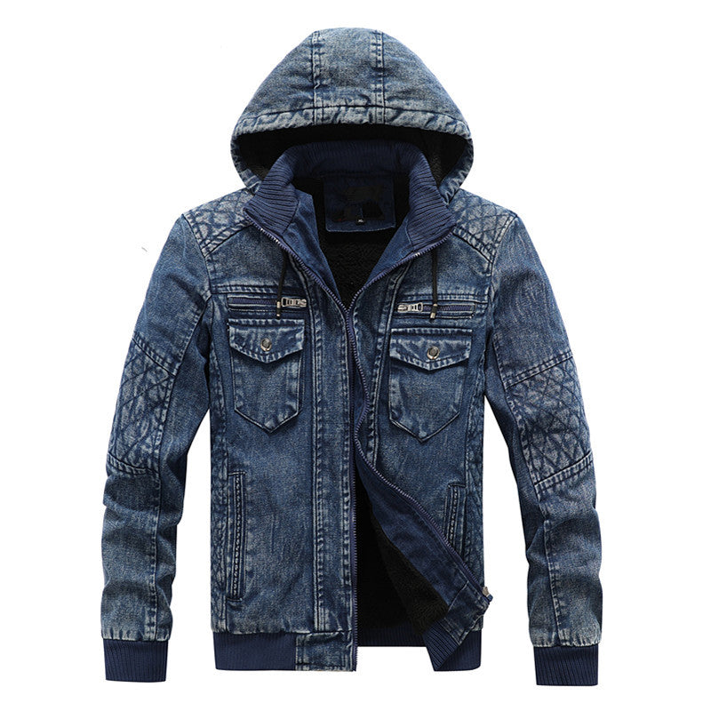 Herren Kapuzenjeansjacke Aliams