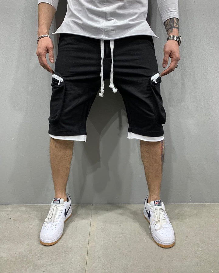 Herren Sportliche Cargoshorts mit praktischem Taschen-Design und elastischem Bund Aliams