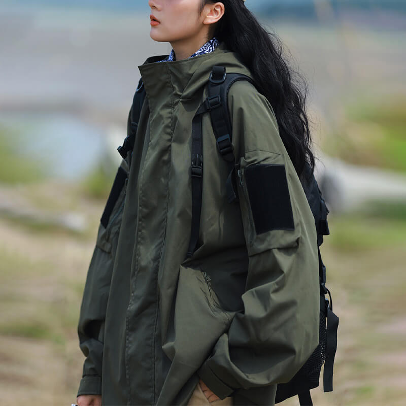 Aliams | Damen Übergröße Wasserfest Jacke