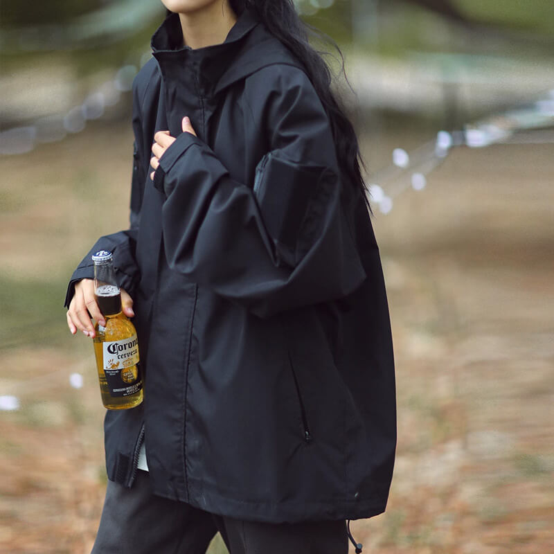 Aliams | Damen Übergröße Wasserfest Jacke