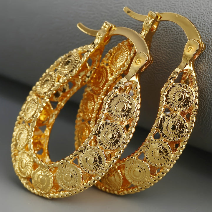 Aliams | 14Kt Gold Einzigartige Gold Filigrane Chunky Creolen