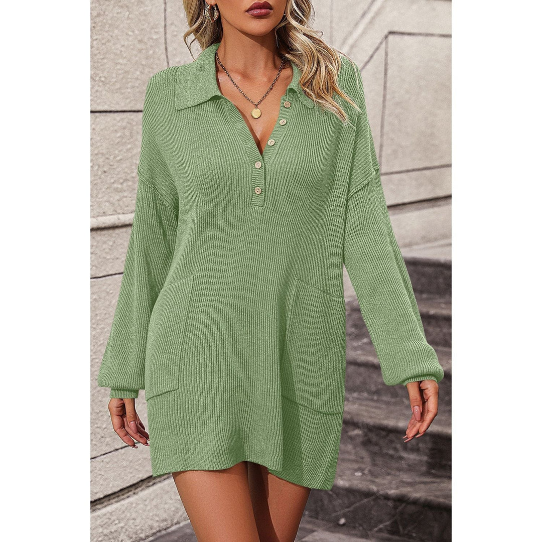 Damen Strickkleid Für Den Herbst