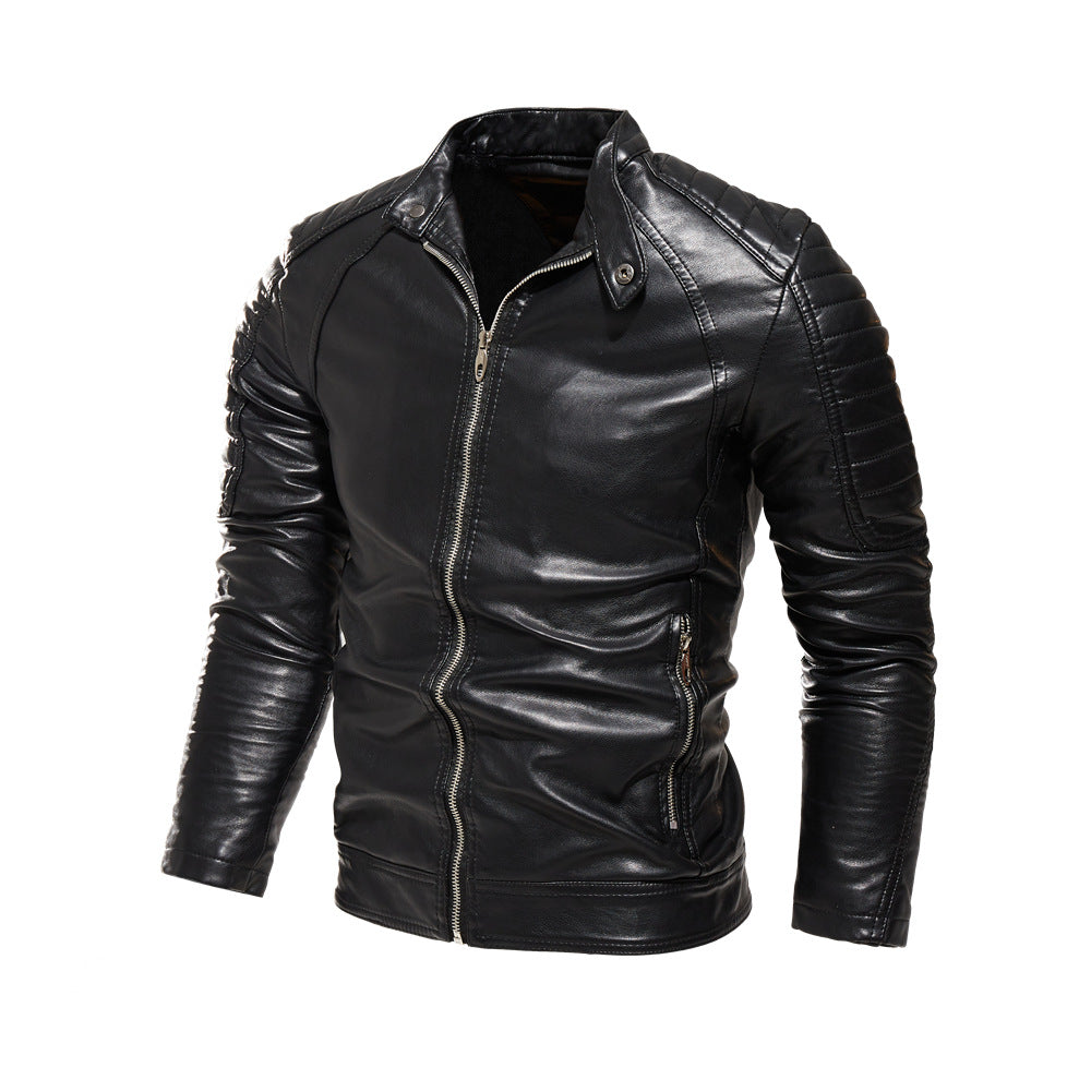 Herren stylische Lederjacke mit einzigartigen Details Aliams
