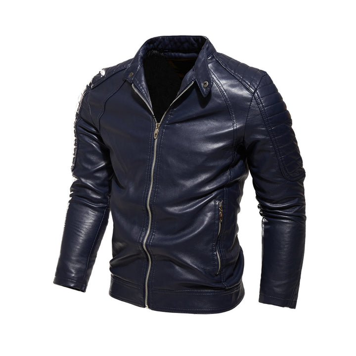 Herren stylische Lederjacke mit einzigartigen Details Aliams
