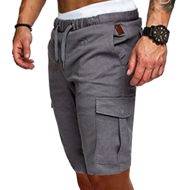 Herren Cargo-Shorts mit verstellbarem Bund und tiefen Taschen Aliams