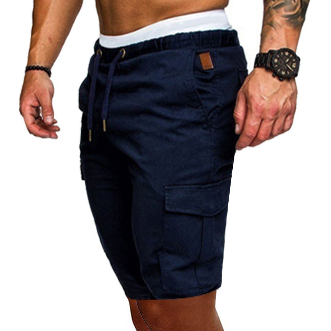 Herren Cargo-Shorts mit verstellbarem Bund und tiefen Taschen Aliams