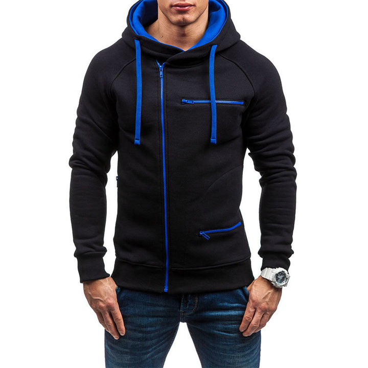 Herren sportlicher Kapuzenpullover mit funktionalen Taschen Aliams