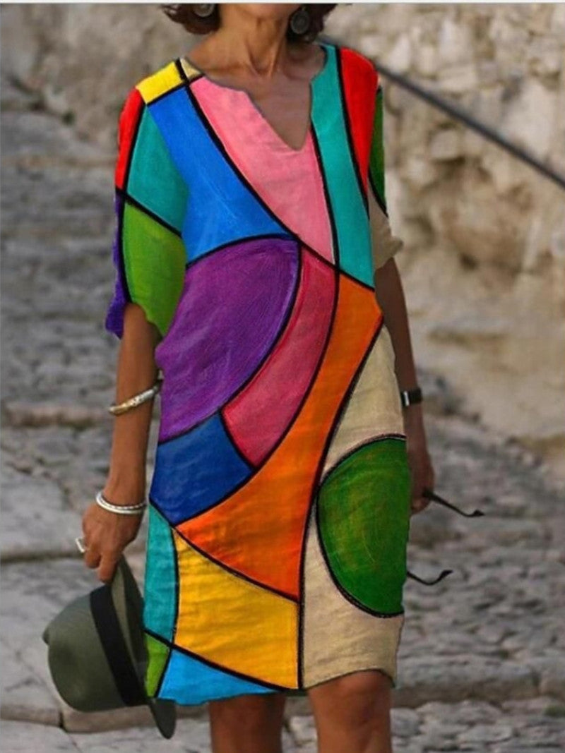 Aliams | Charmantes Leinenkleid mit Floralprint