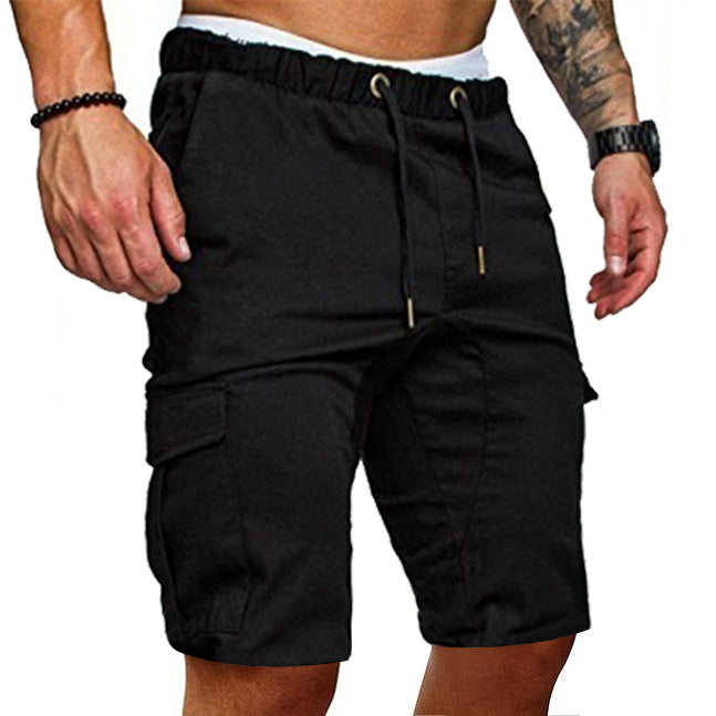 Herren Cargo-Shorts mit verstellbarem Bund und tiefen Taschen Aliams