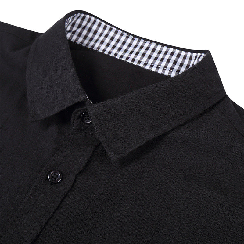 Herren Elegantes Langarmhemd mit modischem Karomuster Aliams