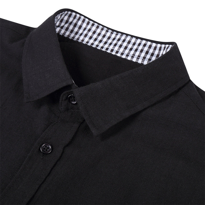 Herren Elegantes Langarmhemd mit modischem Karomuster Aliams