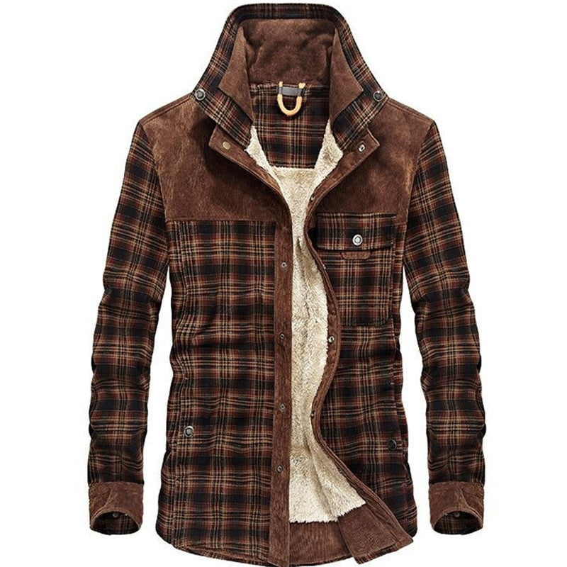 Herren Flanelljacke mit weichem Innenfutter Aliams