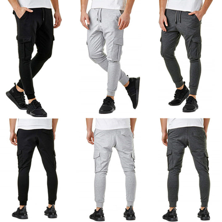 Herren Cargo-Jogginghose mit enge Passform und praktischen Taschen Aliams