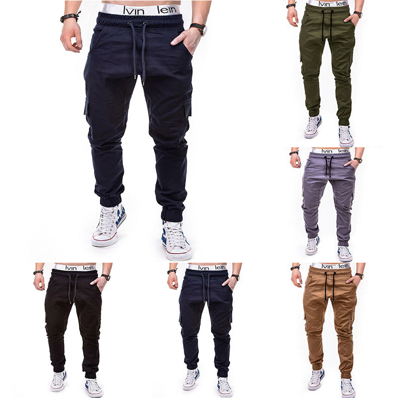 Herren Cargo-Jogginghose mit elastischem Bund und praktischen Taschen Aliams